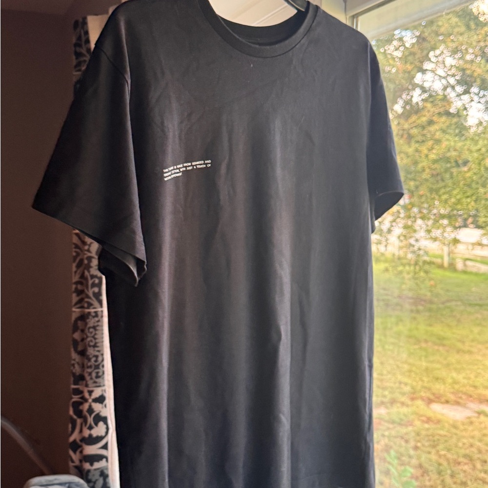 Pangaia Black Short Sleeve Tee